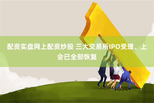 配资实盘网上配资炒股 三大交易所IPO受理、上会已全部恢复
