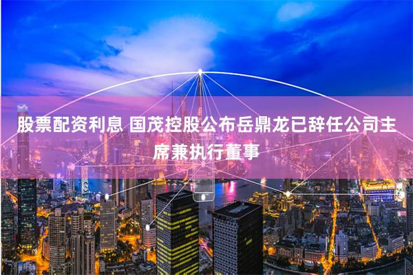 股票配资利息 国茂控股公布岳鼎龙已辞任公司主席兼执行董事