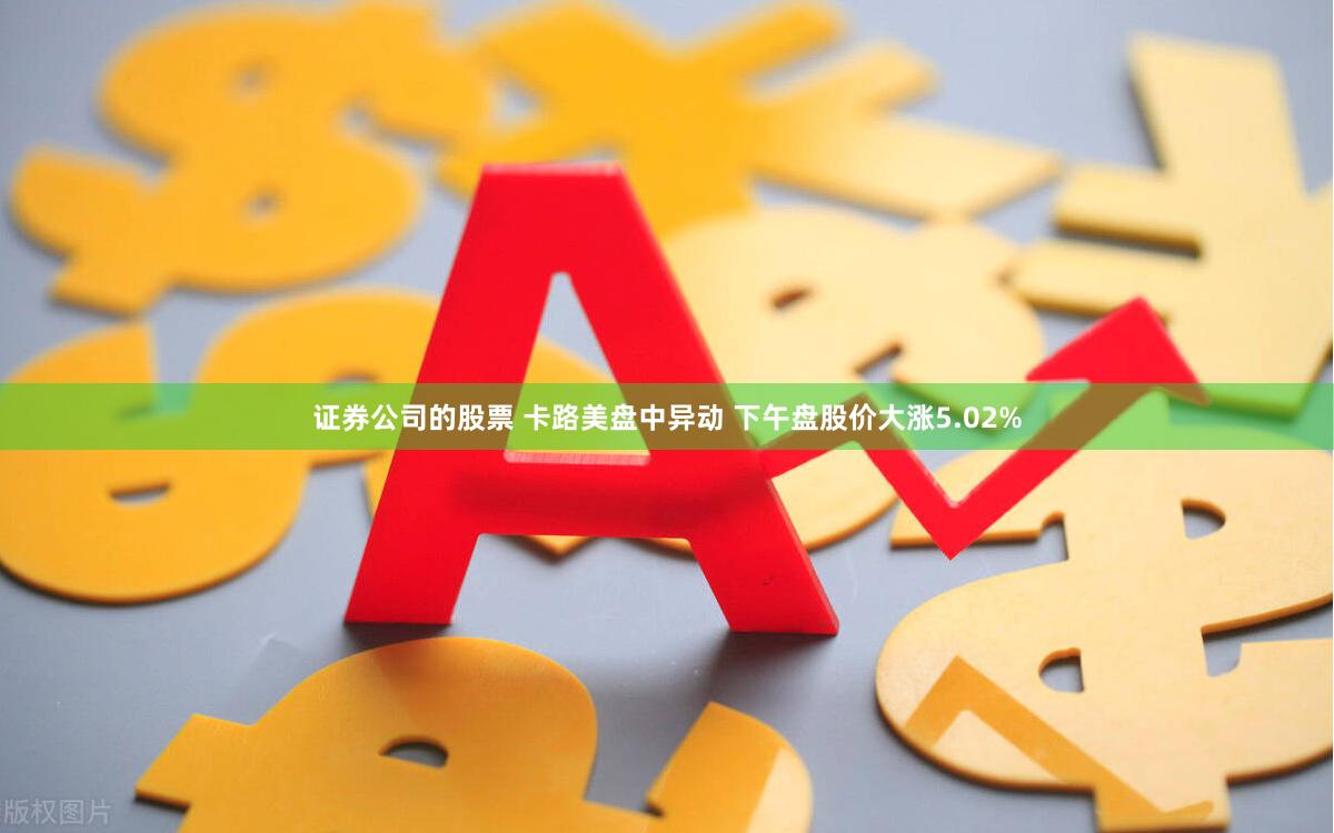 证券公司的股票 卡路美盘中异动 下午盘股价大涨5.02%